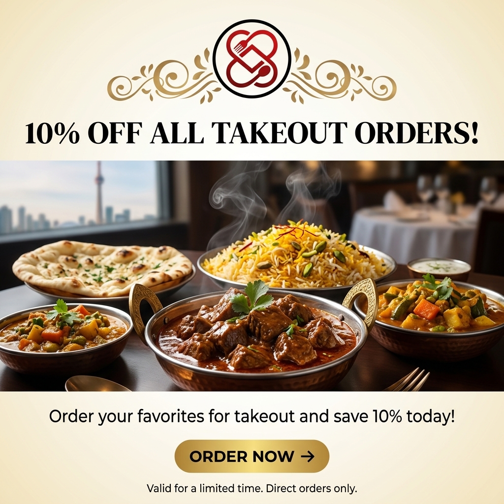 10% off all Indian takeout orders at Dil Tak Indian Cuisine and Bar, Toronto
